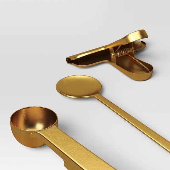 NWT Threshold 3 pc Coffee Scoop, Clip and spoon set - Picture 3 of 5